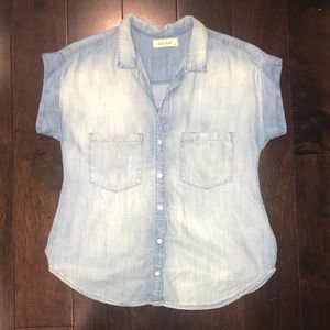 Bella Dahl Chambray Button Down Shirt Sz S